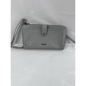 The Sak, Iris Leather Large Smartphone Crossbody Slate Leaf Boho Casual